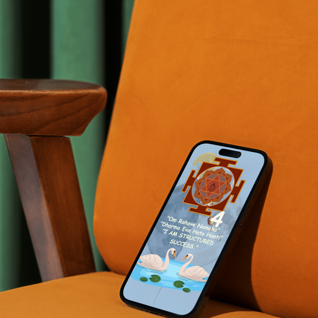 Divine Architect's Blueprint: Mulank 4 Structured Success Wallpaper