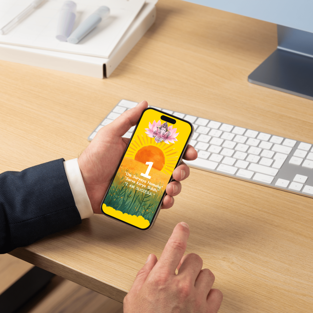 Divine Sun Power: Mulank 1 Success & Prosperity Wallpaper