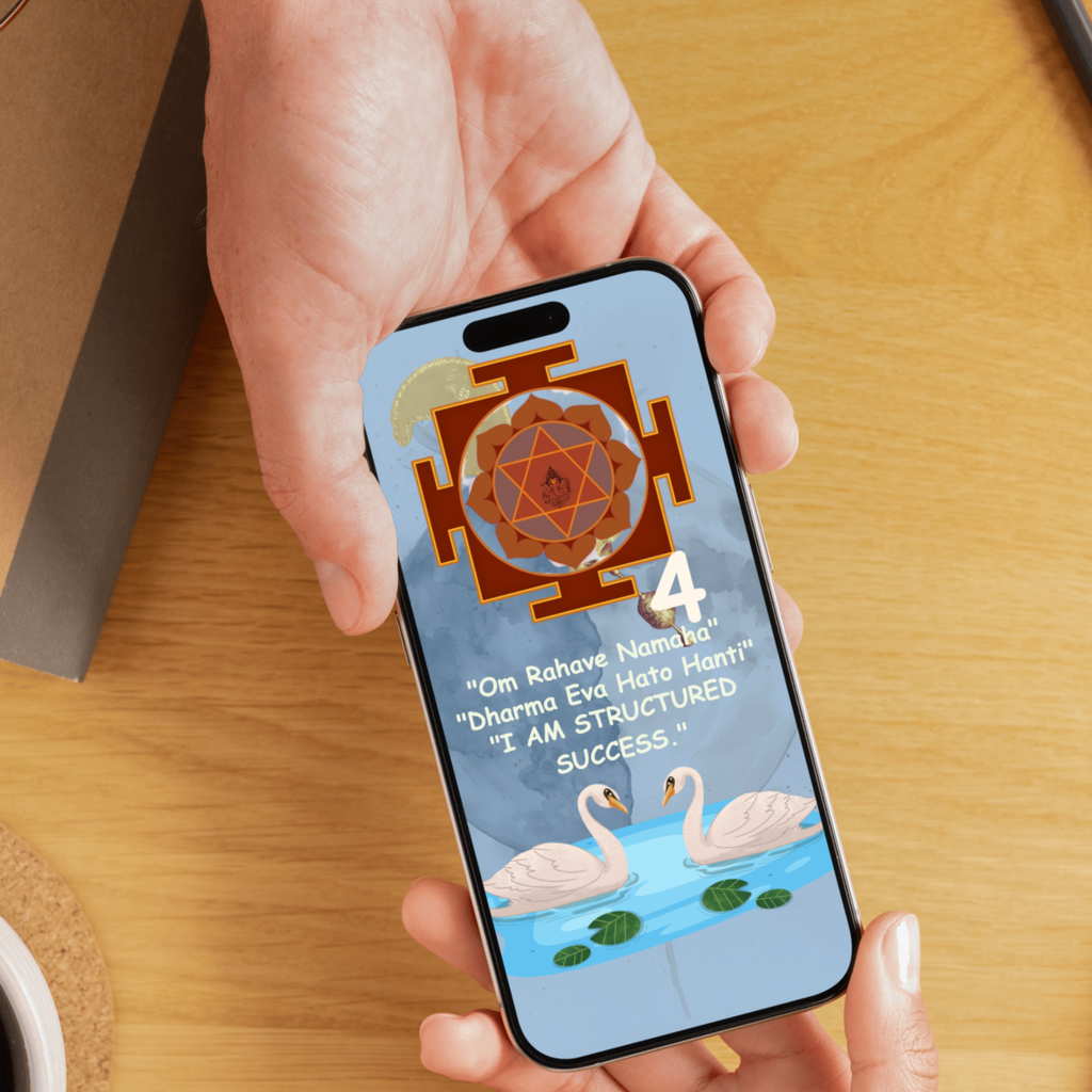 Divine Architect's Blueprint: Mulank 4 Structured Success Wallpaper