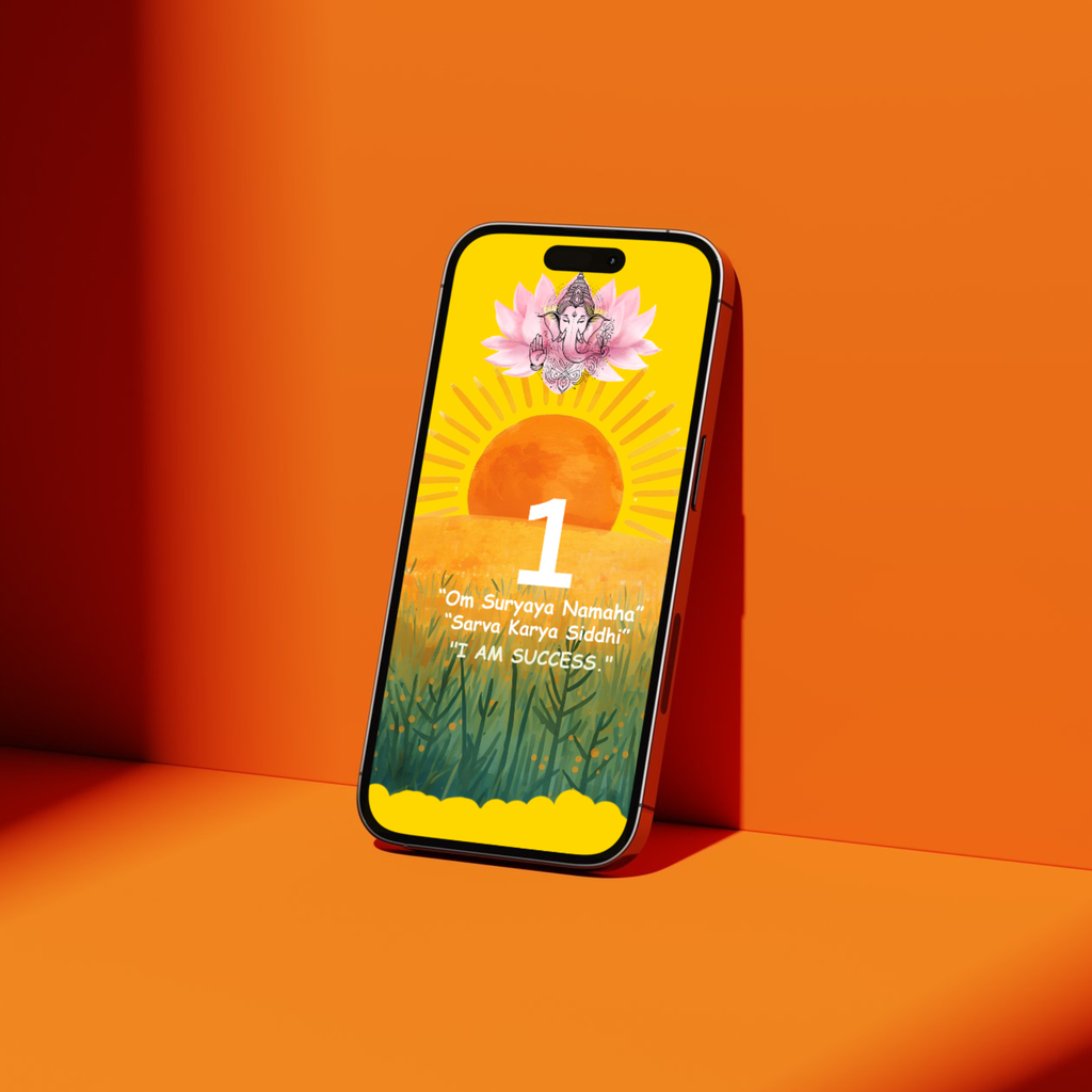 Divine Sun Power: Mulank 1 Success & Prosperity Wallpaper