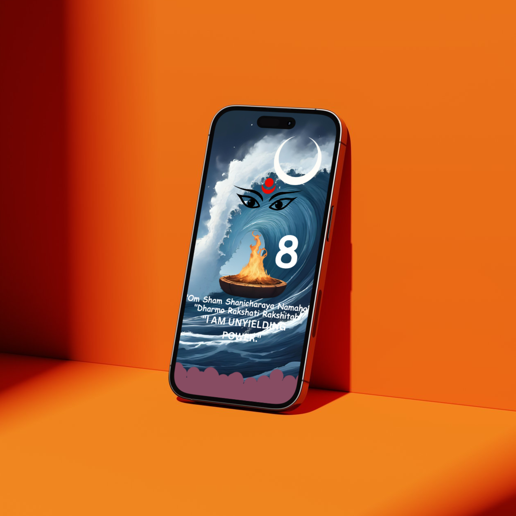 Divine Shani's Strength: Mulank 8 Enduring Wealth & Justice Wallpaper