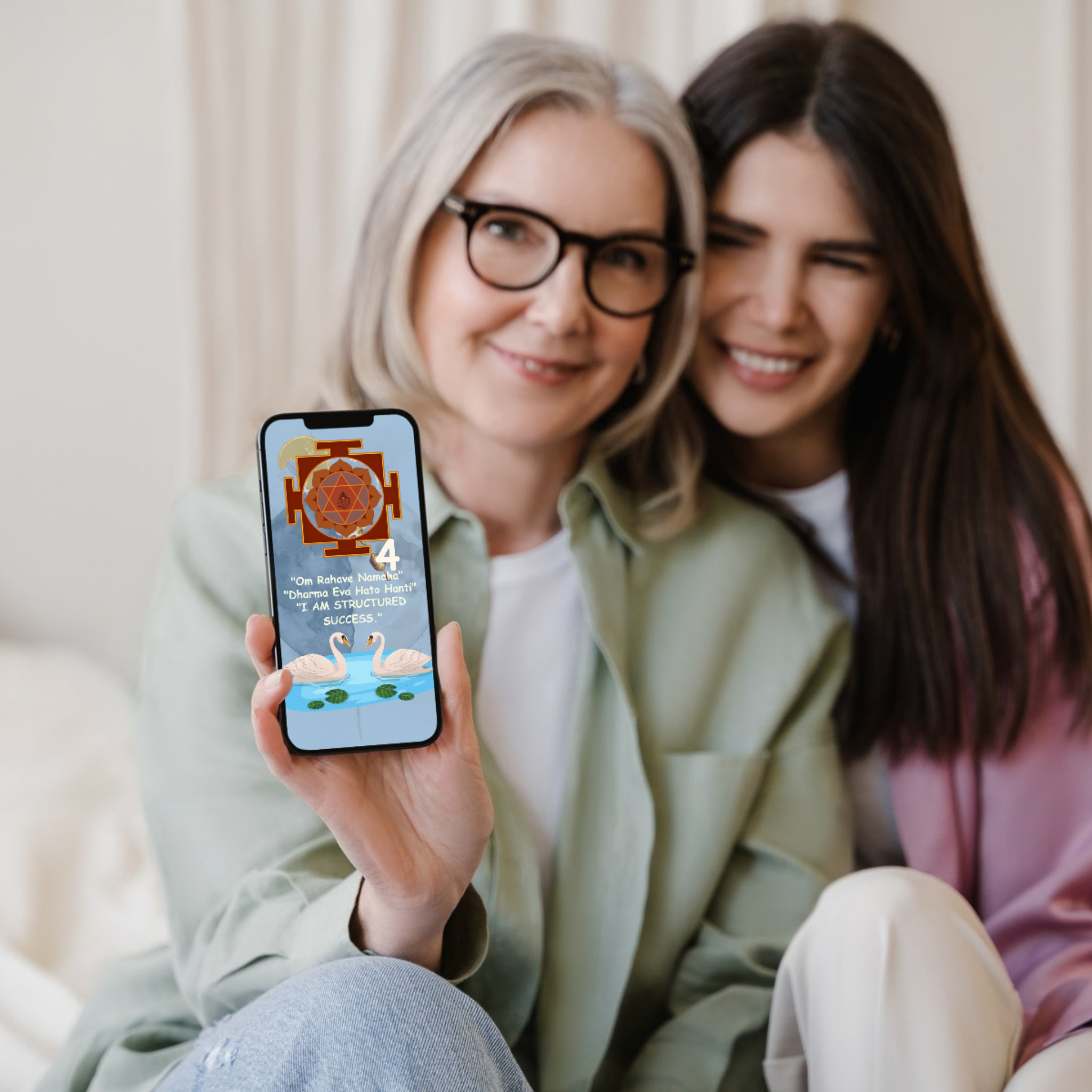 Divine Architect's Blueprint: Mulank 4 Structured Success Wallpaper