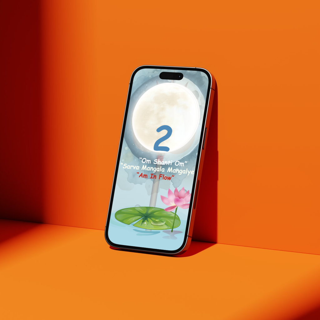 Divine Moon Flow: Mulank 2 Intuition & Abundance Wallpaper