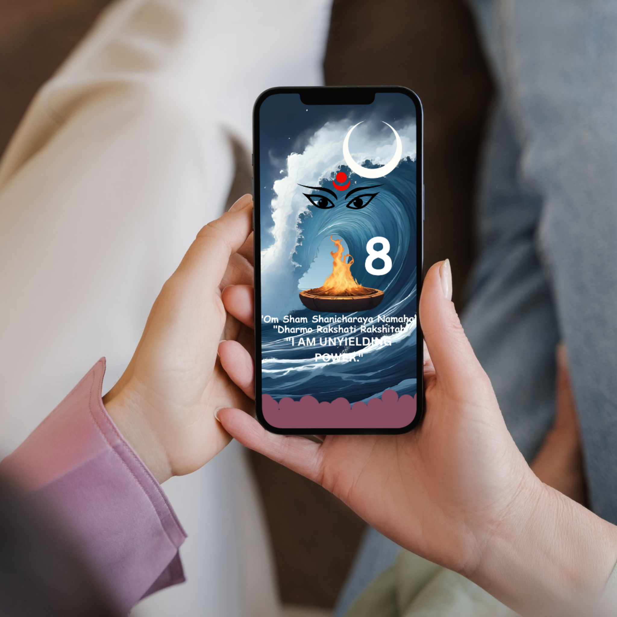 Divine Shani's Strength: Mulank 8 Enduring Wealth & Justice Wallpaper