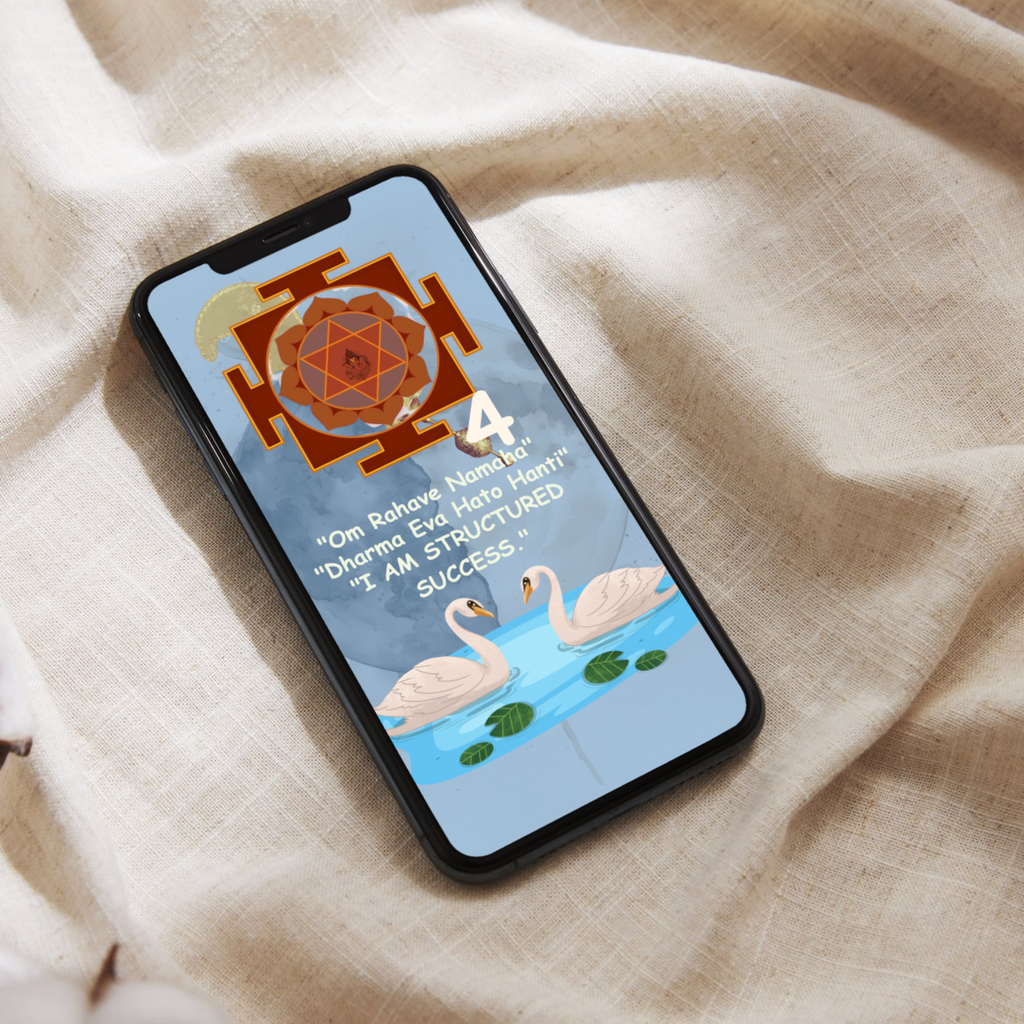 Divine Architect's Blueprint: Mulank 4 Structured Success Wallpaper