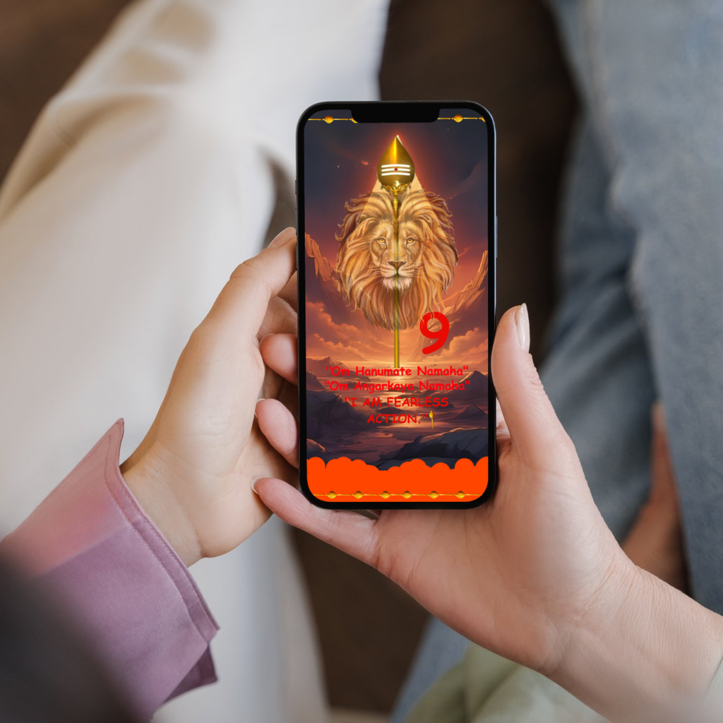 Divine Mars Fire: Mulank 9 Fearless Action & Universal Success Wallpaper