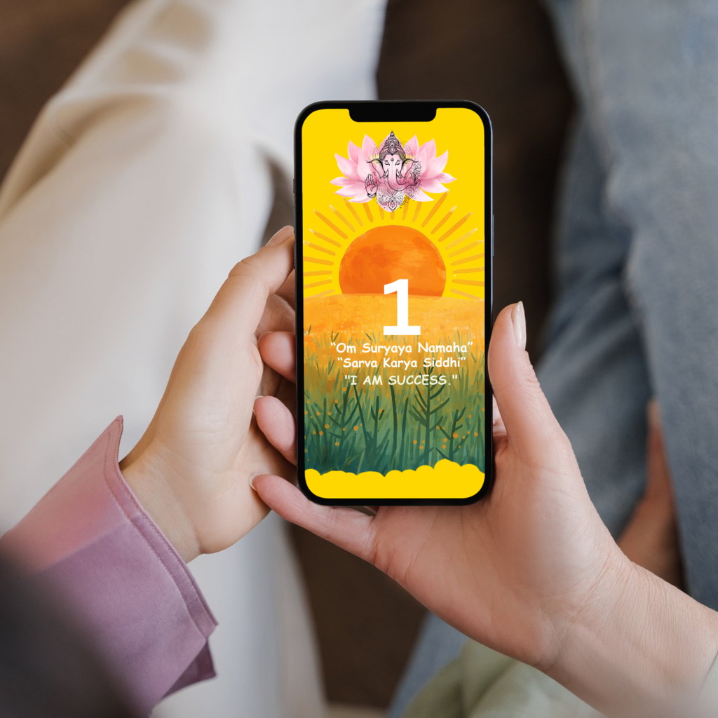 Divine Sun Power: Mulank 1 Success & Prosperity Wallpaper