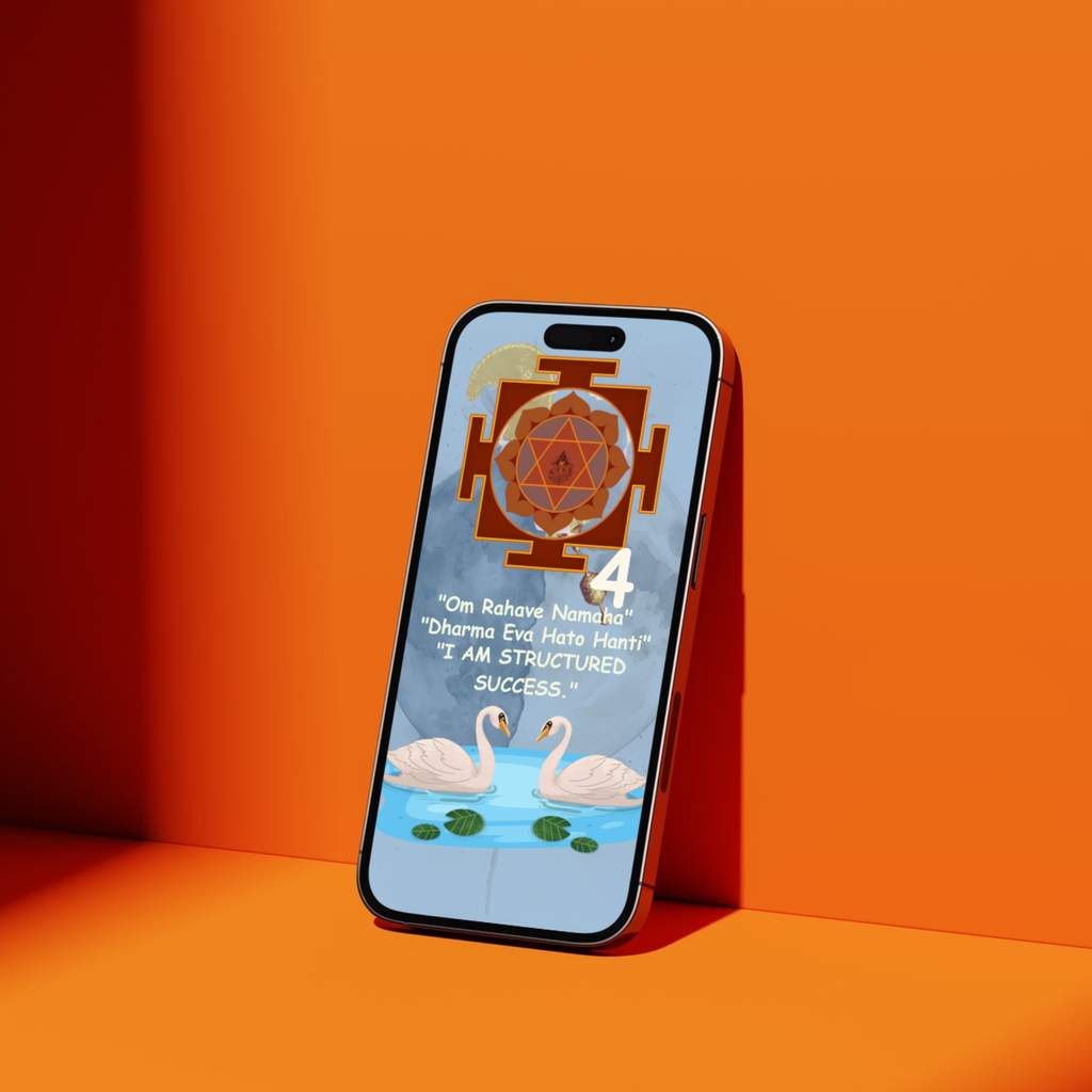 Divine Architect's Blueprint: Mulank 4 Structured Success Wallpaper