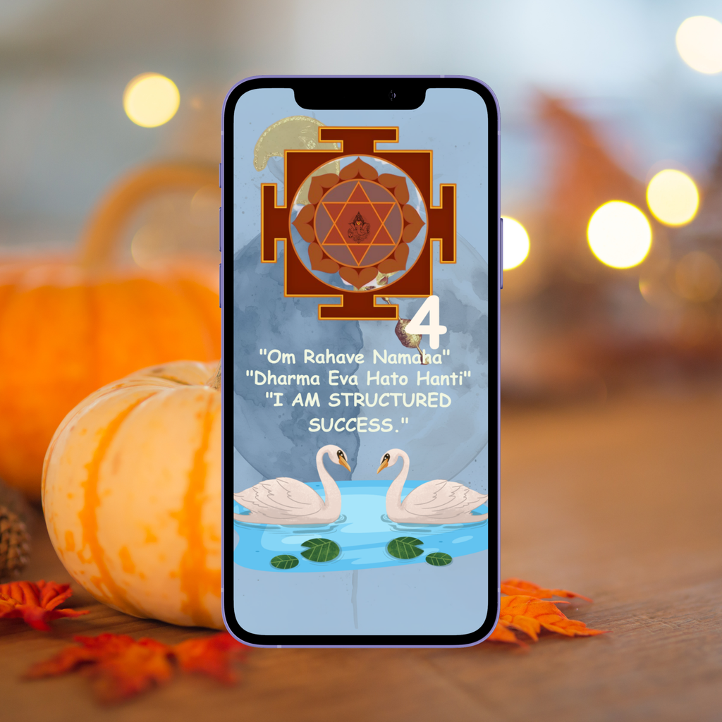 Divine Architect's Blueprint: Mulank 4 Structured Success Wallpaper